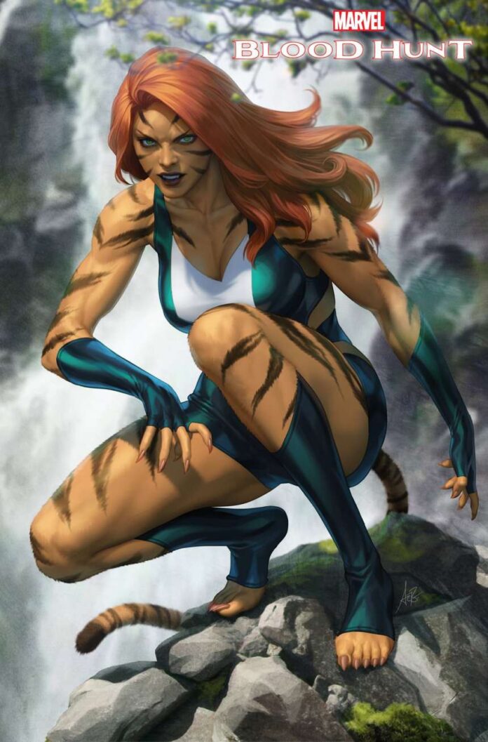 Tigra gets the spotlight with Artgerm’s Blood Hunt #1 variant cover