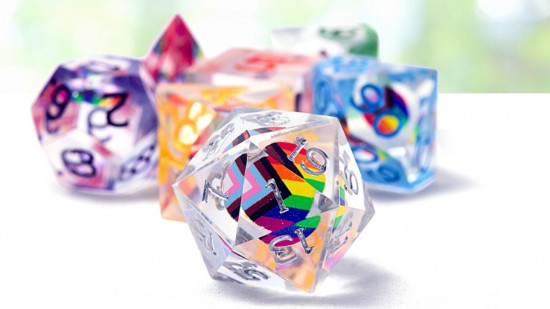 Pride flag creator designs fabulous DnD dice for charity