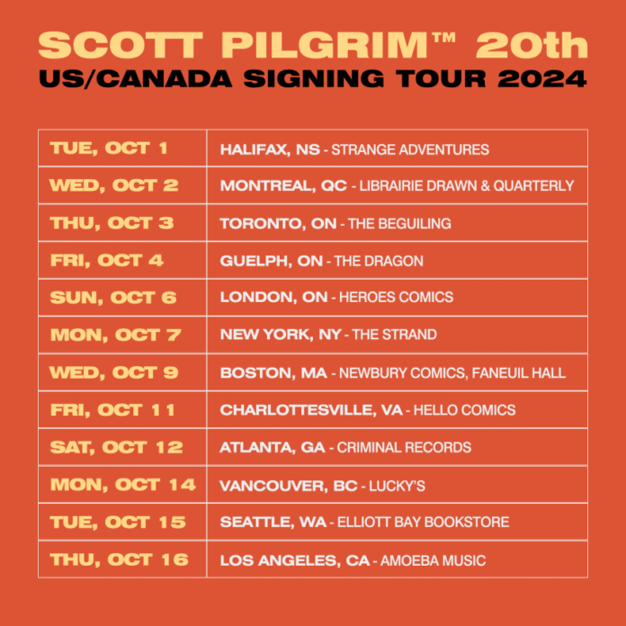 Bryan Lee O’Malley Embarks on North American Signing Tour to Celebrate 20 Years of Scott Pilgrim