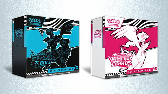 Check out the official Pokémon TCG: Scarlet & Violet—Black Bolt and White Flare product showcase