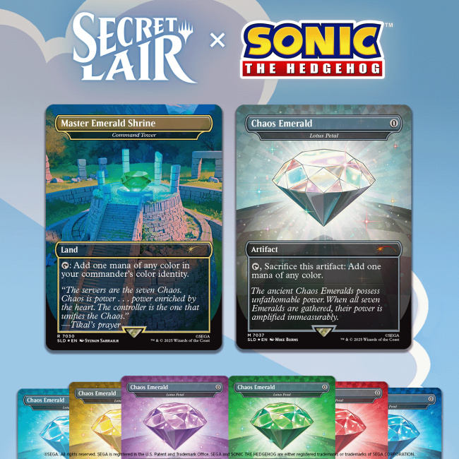 'Secret Lair X Sonic the Hedgehog' Bonus 'Magic: The Gathering' Cards Unveiled