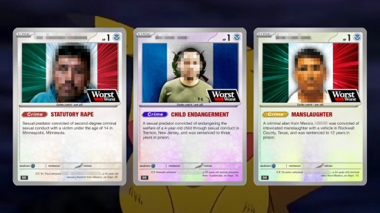 US Homeland Security is using weird fake Pokemon cards to crow about ICE arrests