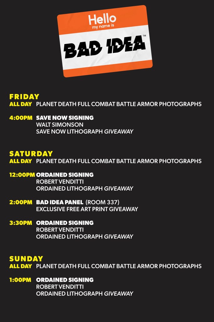 Bad Idea reveals its Baltimore Comic Con Plans including Signings, Exclusives, and more!