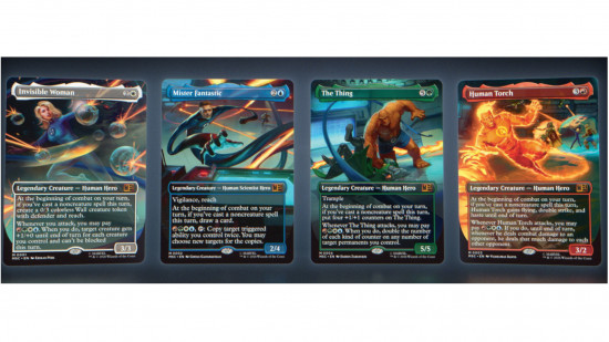 MTG Marvel reveals a four-color Fantastic Four commander deck and a hero that starts on the battlefield