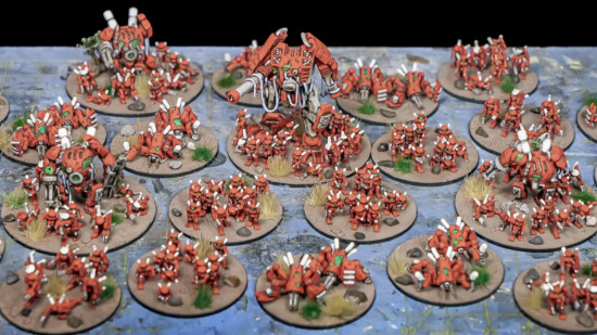 One of the best sci-fi miniature wargames is getting a solo mode with zombie robots and giant enemy crabs