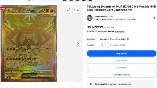 Pokémon Perfect Order's dullest chase is already selling for $700 as Japan's version releases