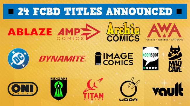 Universal Distribution Lists FCBD Vendors, Titles