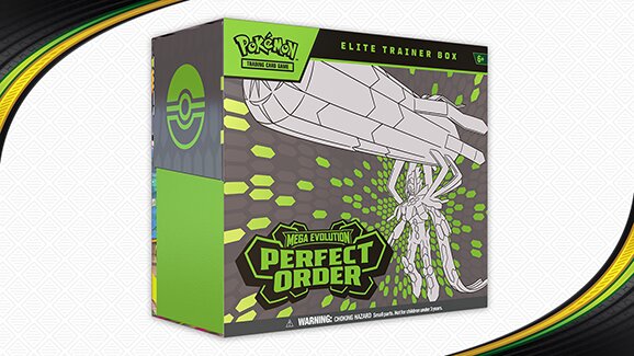 New Pokémon TCG: Mega Evolution—Perfect Order Elite Trainer Box revealed and will be released March 27 where Pokémon TCG products are sold
