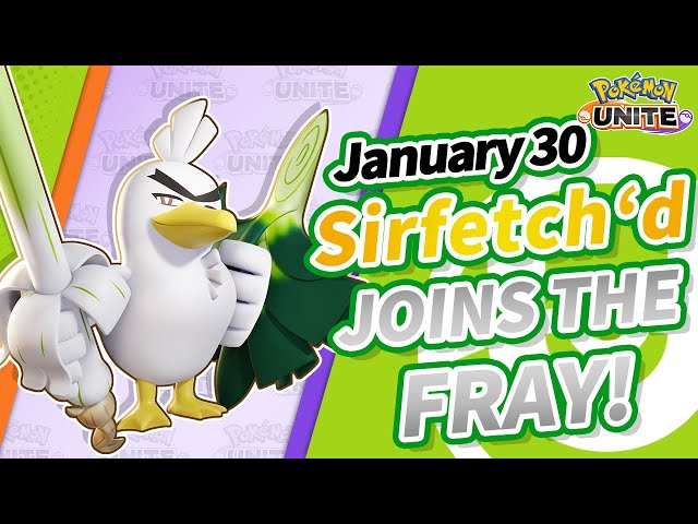 The Pokémon Company reveals Pokémon UNITE guide that goes over Sirfetch’d basics, Lv. 1 & 3 Moves, Lv. 5 Moves, Lv