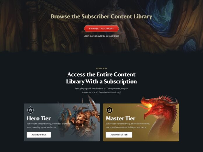 D&D Beyond Adds Master Tier Sharing To Drops Program