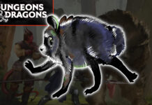 D&D and Pathfinder battle for custody of Jimothy the raccoon, with official stat blocks from each