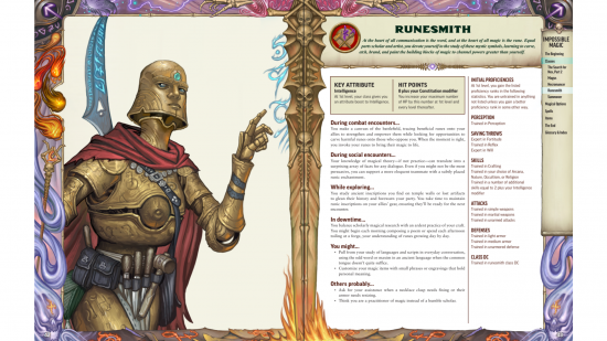 Exclusive Pathfinder Runesmith reveal: Impossible Magic's new class looks tactical and tasty