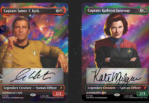Forget serialized chocobos, MTG Star Trek’s ultimate chase cards come individually hand signed by lead actors