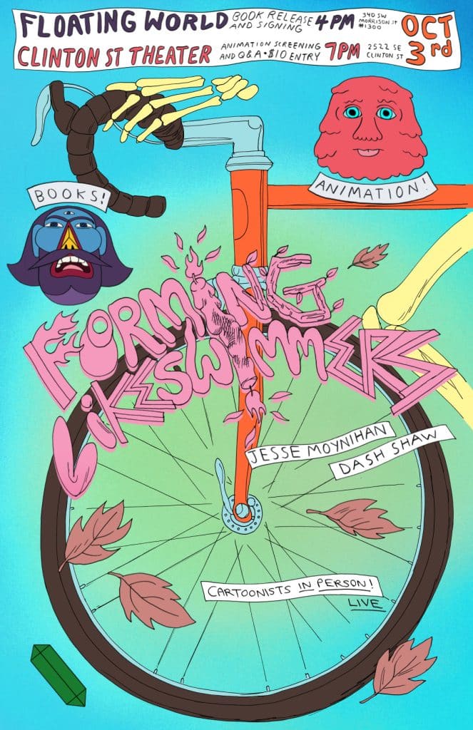 Books! Animation! Cartoonists LIVE in person at Floating World Comics in October!