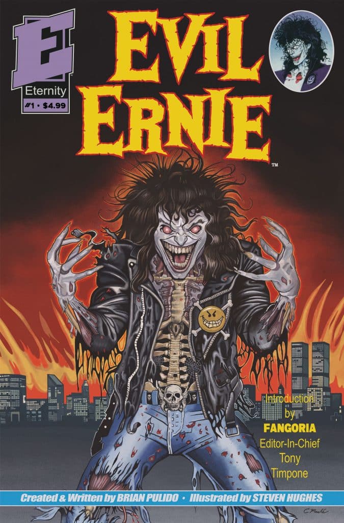 Evil Ernie’s Historic First Appearance by Brian Pulido and Steven Hughes is getting Reprinted!